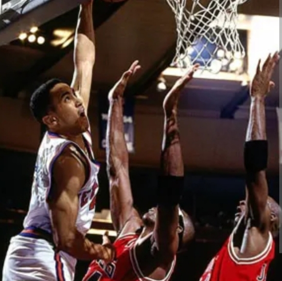 John Starks (Mitchell/Ness)-(Knicks)- (Jersey)-(Blue)-(New)-(Size:XL)-$90 - Picture 11 of 15